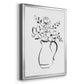 Sketchy Bouquet II - Modern Framed Canvas Print