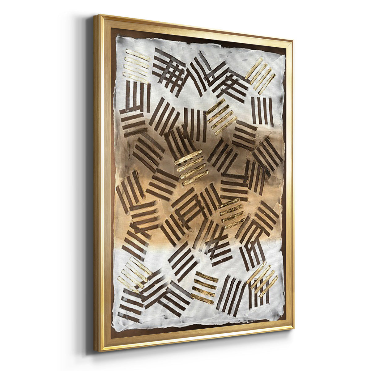 Raffia Palm II - Modern Framed Canvas Print