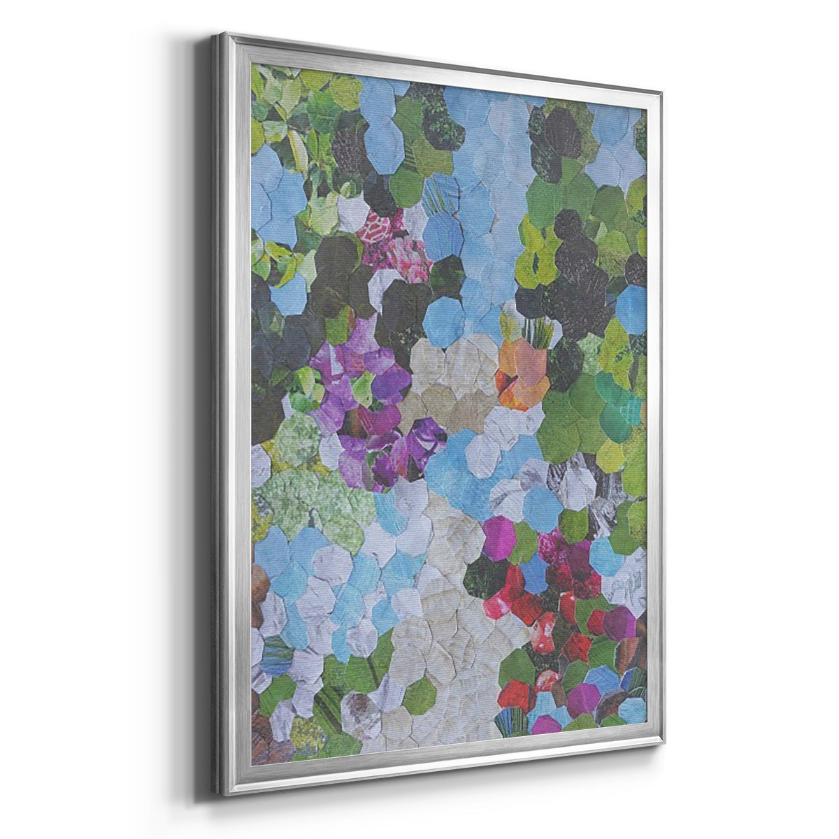 Iris Garden - Modern Framed Canvas Print