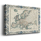 Bordered Map of Europe Premium Gallery Wrapped Canvas - Ready to Hang