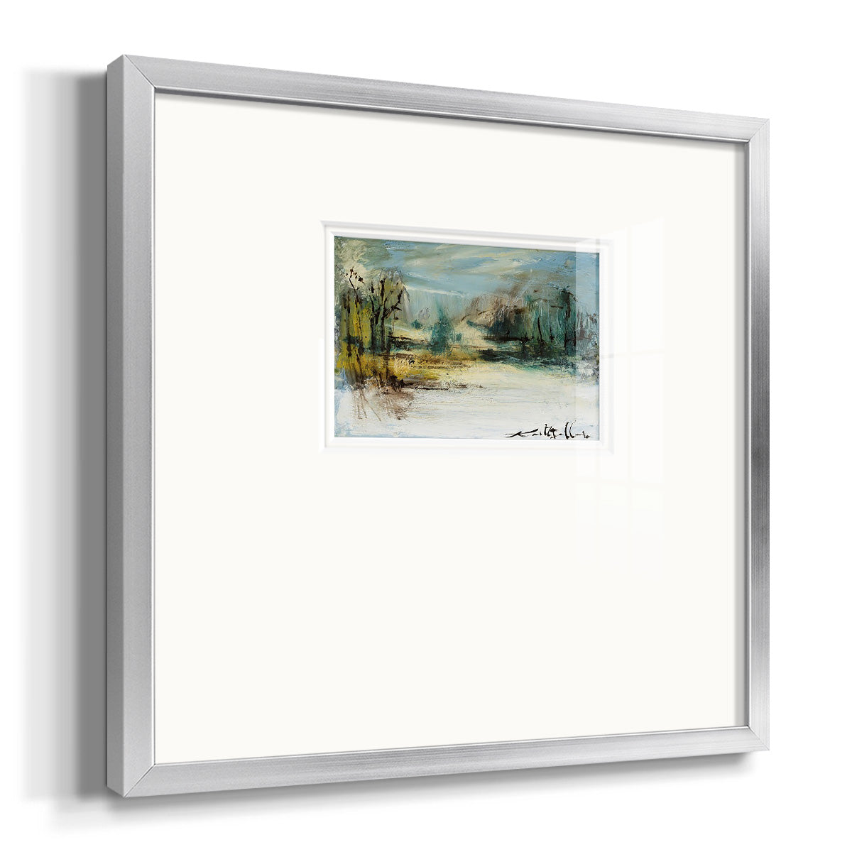 Wintery Horizon II Premium Framed Print Double Matboard