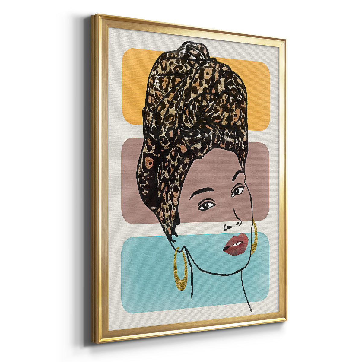 Head Wrap I - Modern Framed Canvas Print