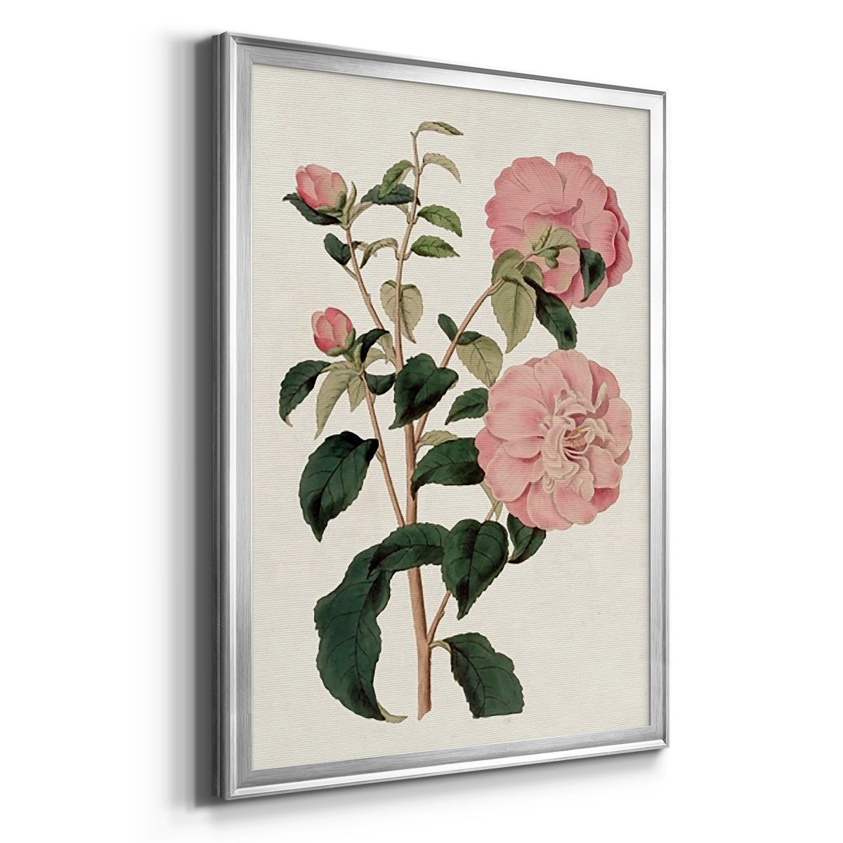 Pink Floral Mix IV - Modern Framed Canvas Print