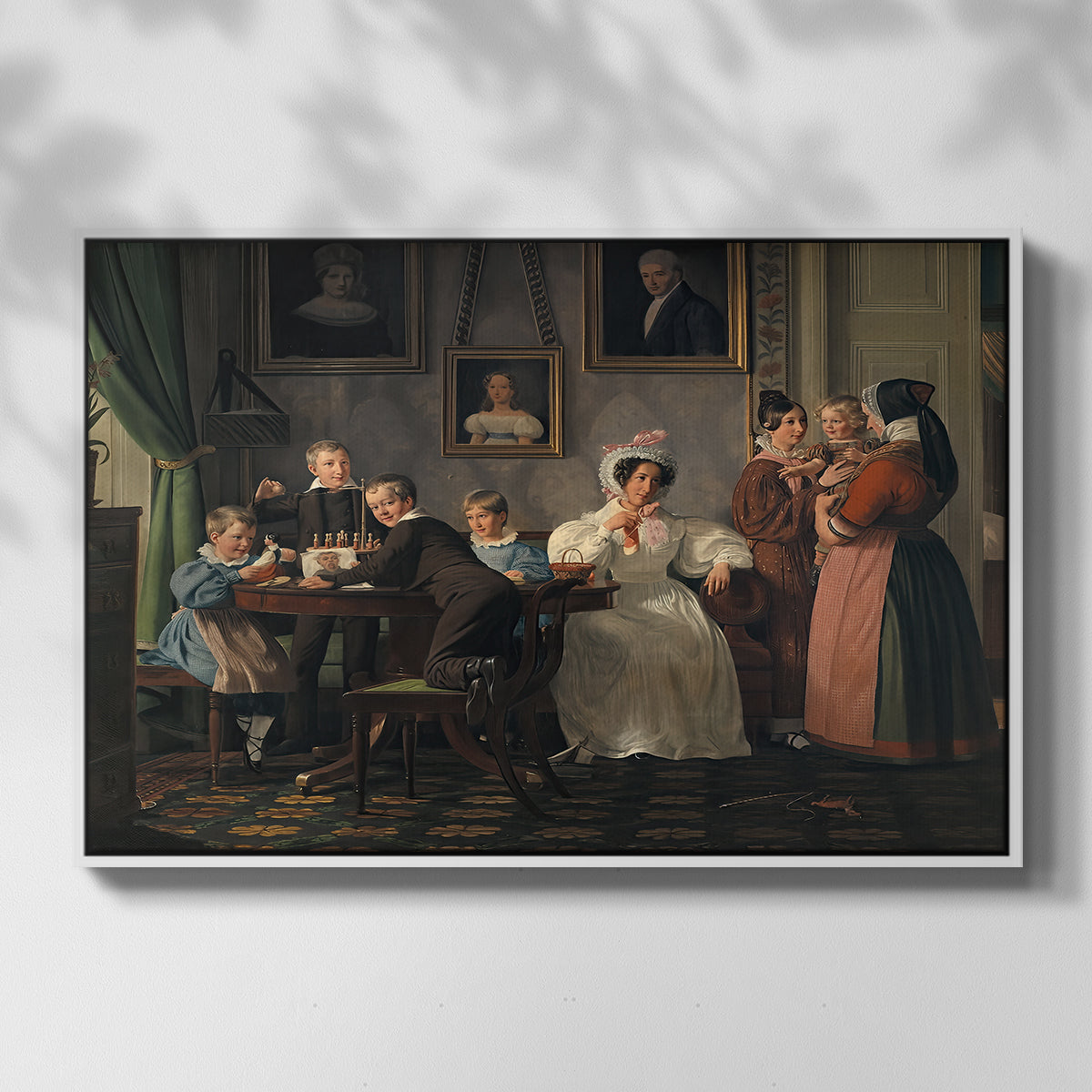 The Waagepetersen Family, 1836 - Floater Framed Canvas Print