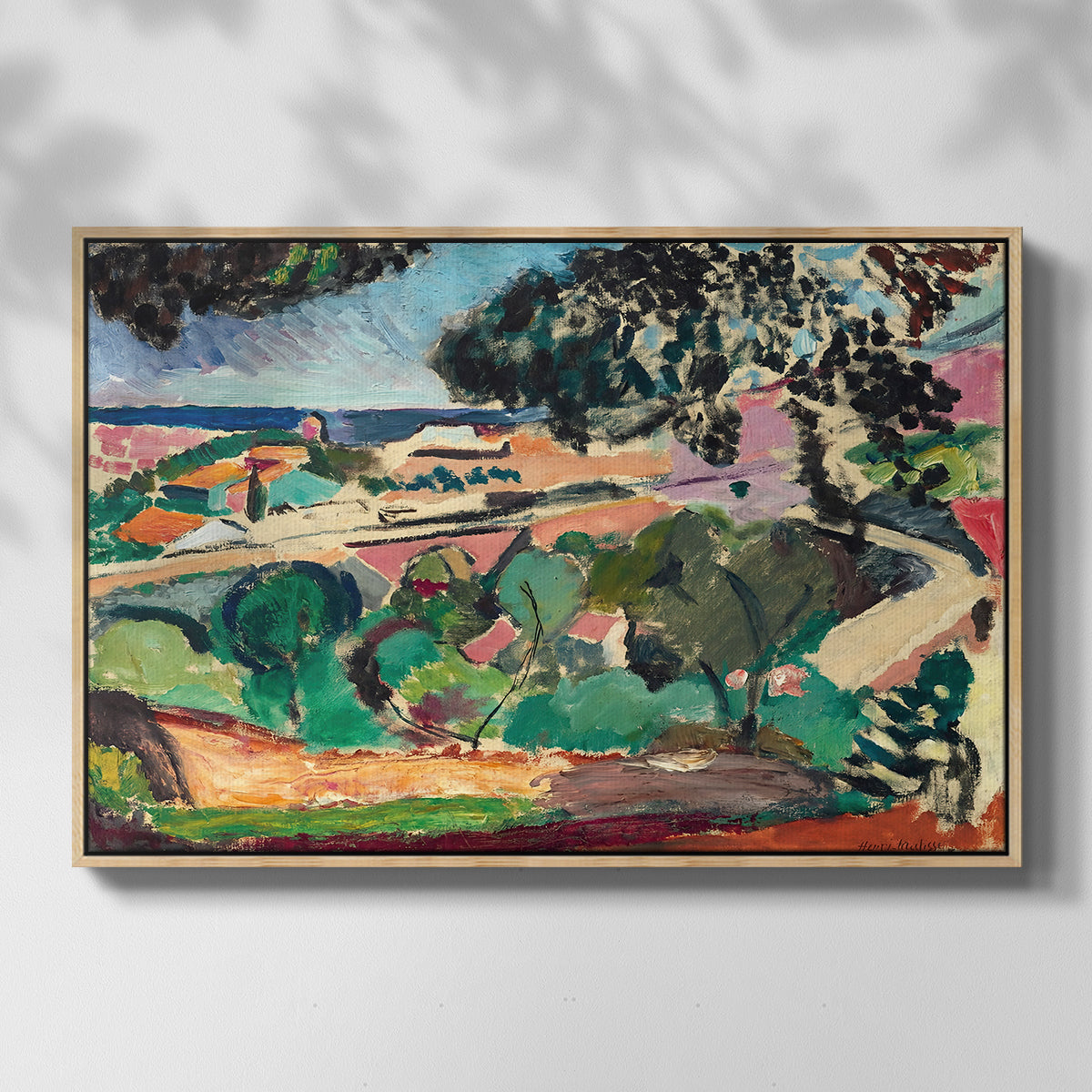 Landscape at Collioure, 1907 - Floater Framed Canvas Print