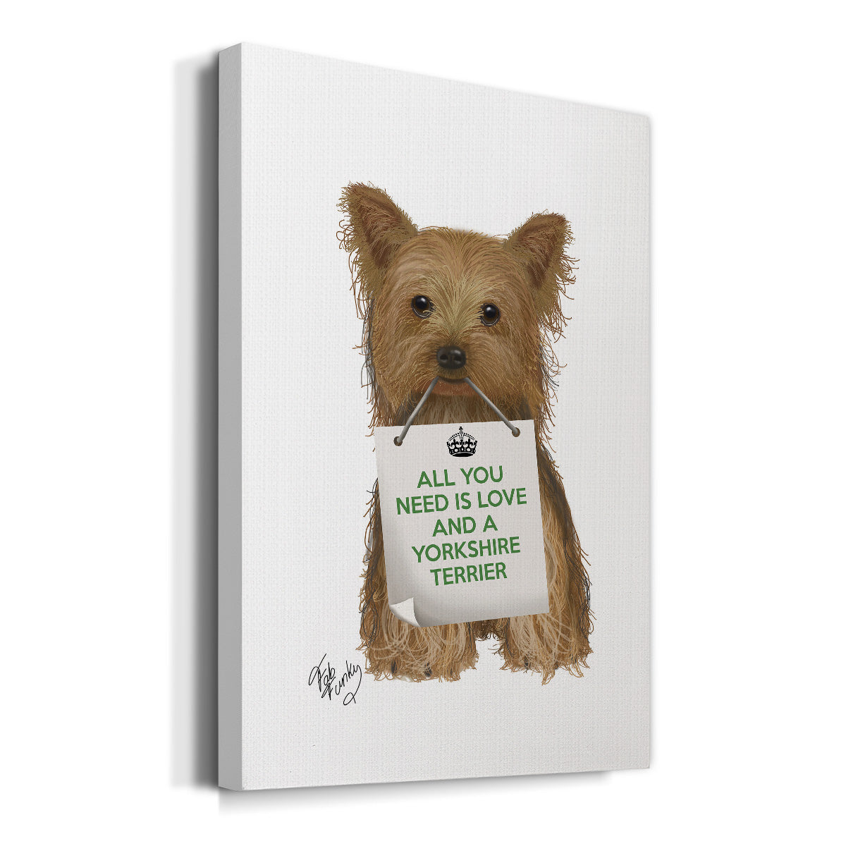 Love and Yorkshire Terrier Premium Gallery Wrapped Canvas - Ready to Hang