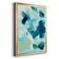 Teal Composition II - Modern Framed Canvas Print