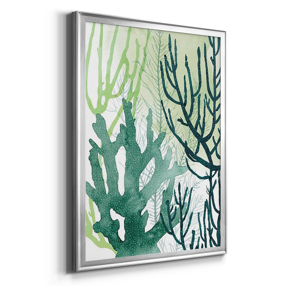 Textured Coral I - Modern Framed Canvas Print