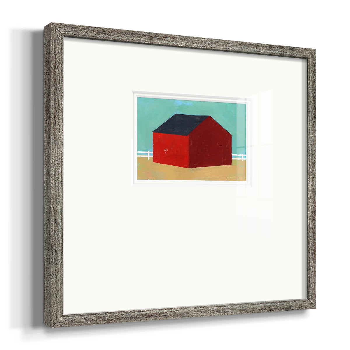 Big Red One III Premium Framed Print Double Matboard