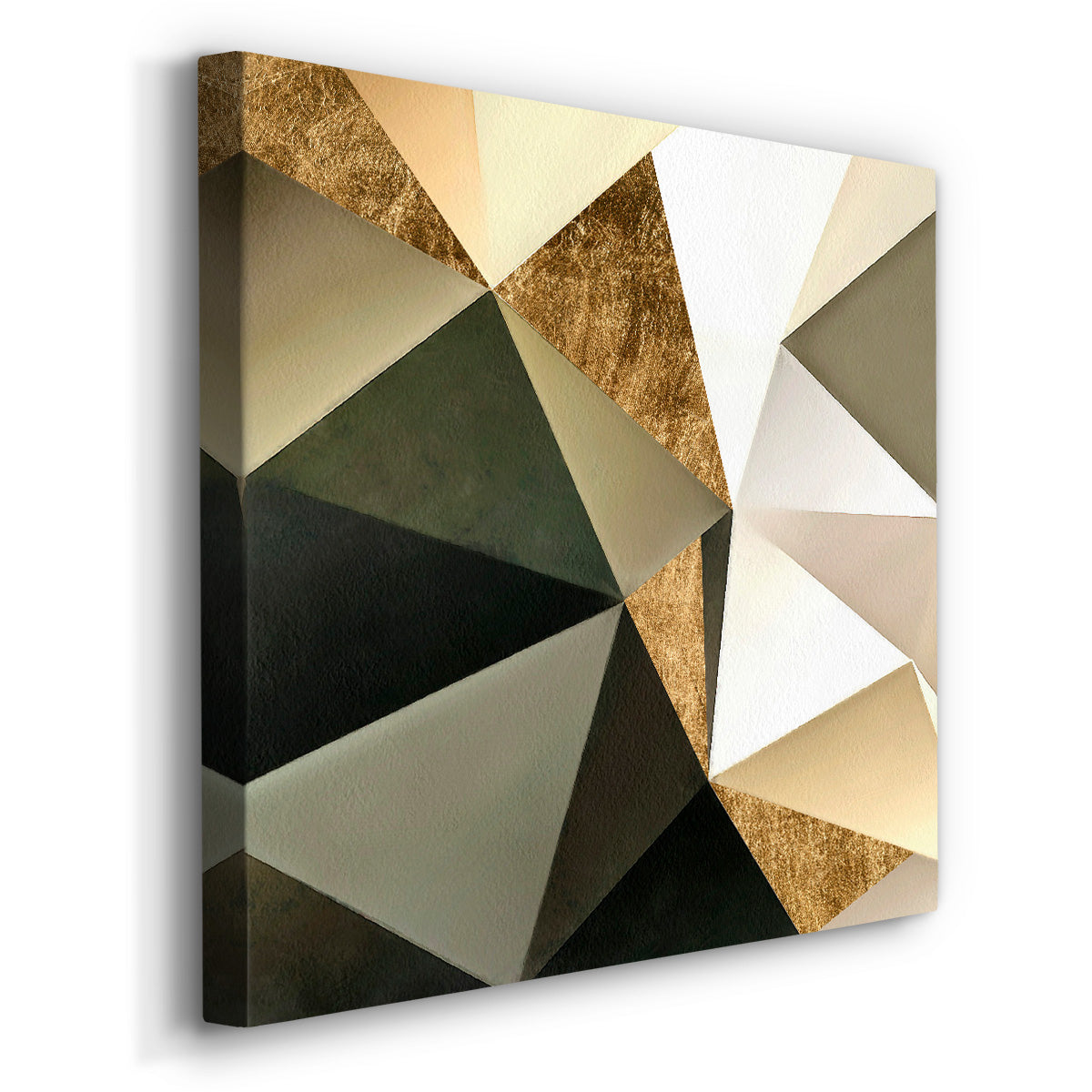 Gold Polygon Wall I - Canvas Art Print