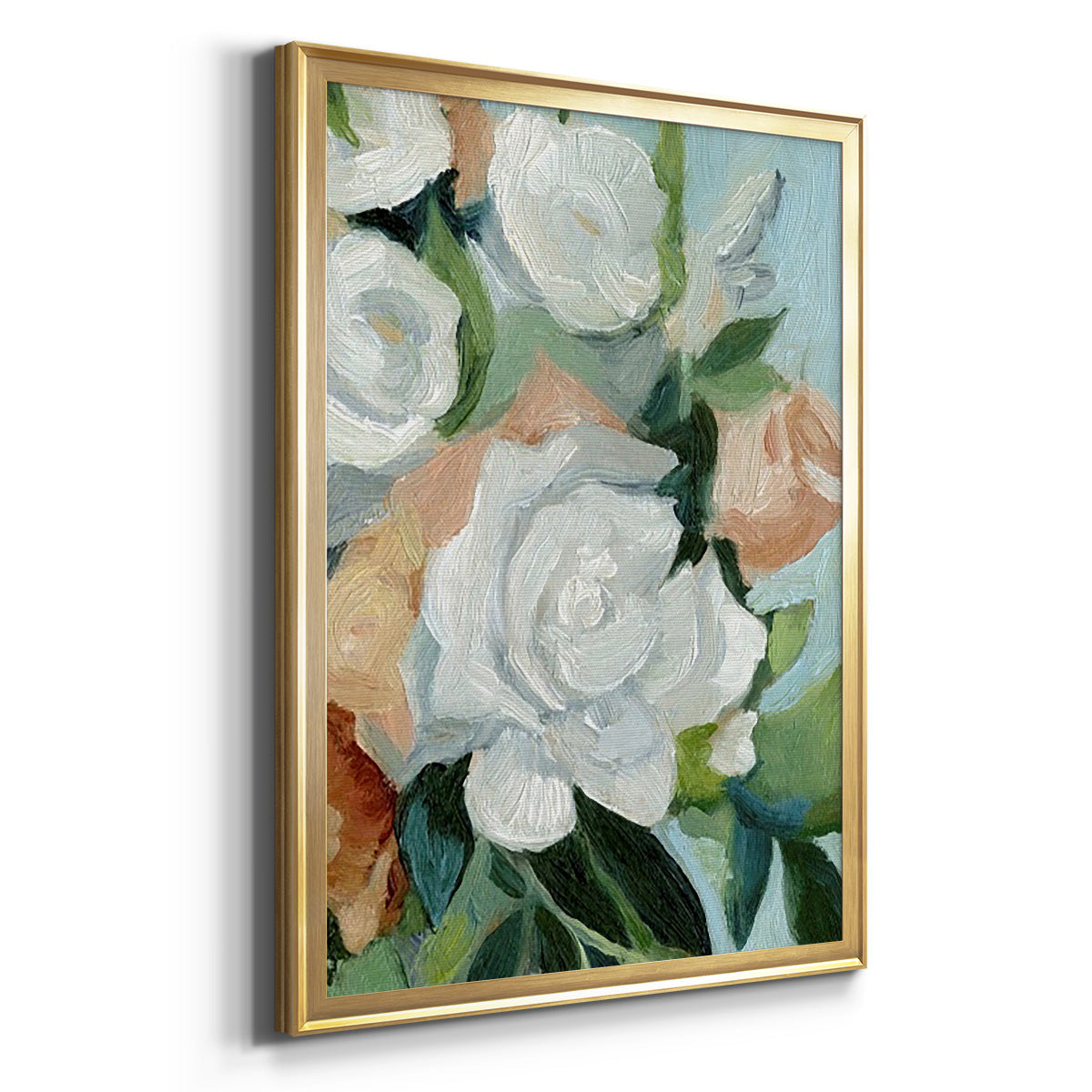 Bouquet Scatter I - Modern Framed Canvas Print