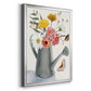 Watering Can Bouquet II - Modern Framed Canvas Print