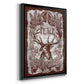 Red Wood Peace -  Framed Canvas Print