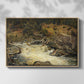 Waterfall in Hallingdal, 1848 - Floater Framed Canvas Print