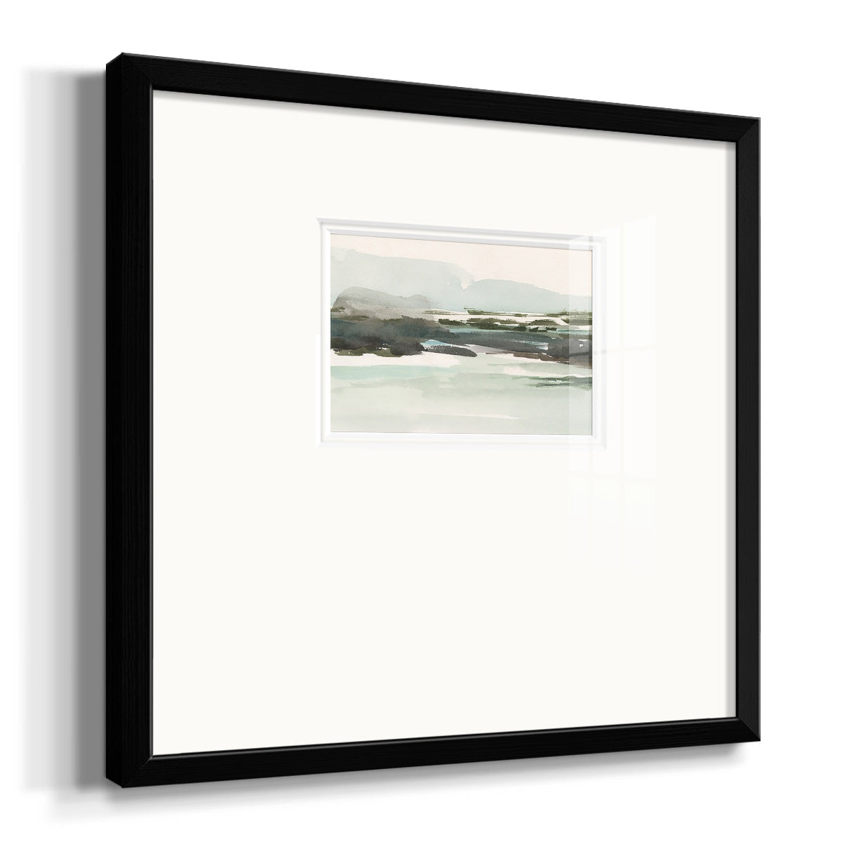 Turquoise Marsh I Premium Framed Print Double Matboard