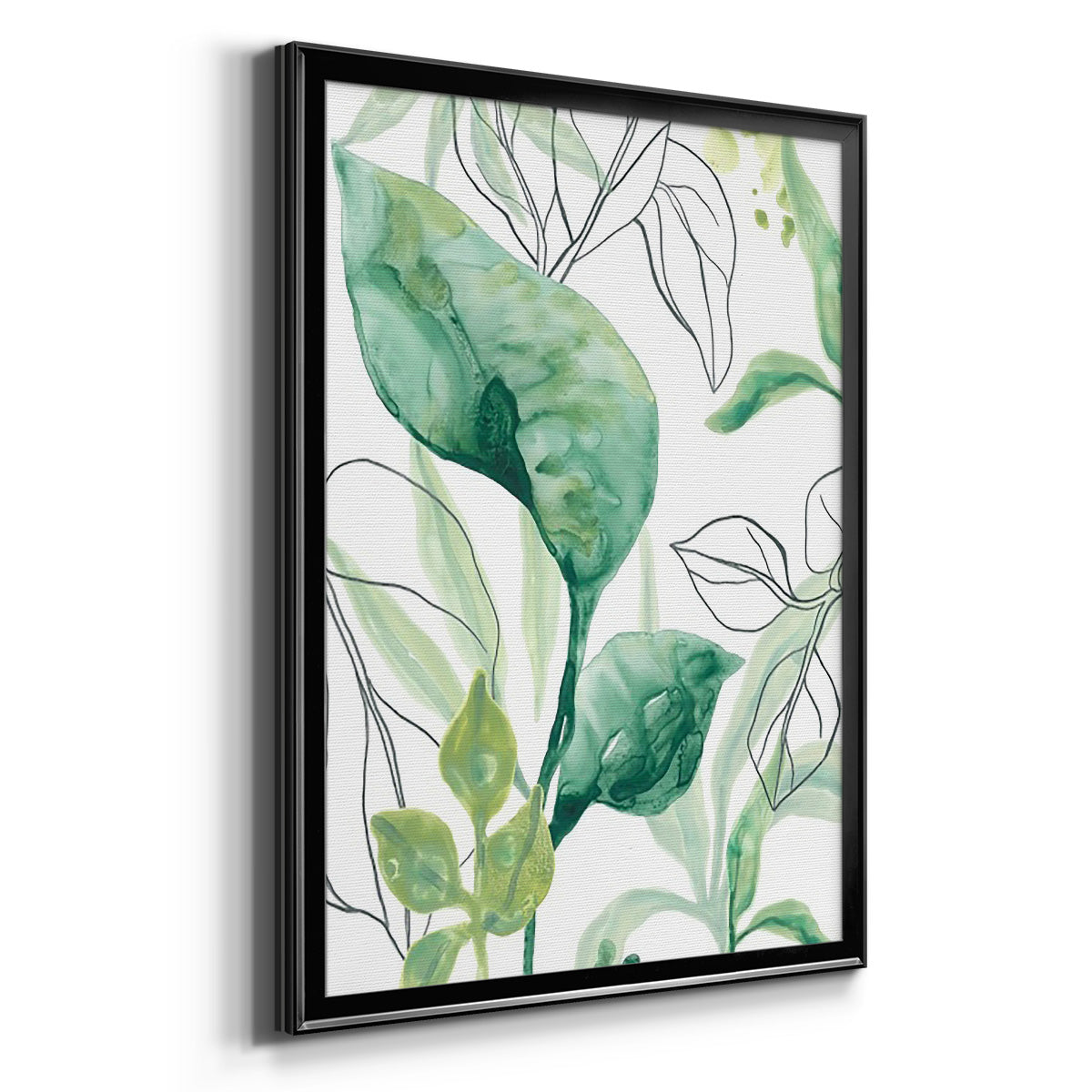 Tropical Palm Chorus I - Modern Framed Canvas Print