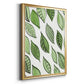 Patterned Leaf Shapes IV - Modern Framed Canvas Print