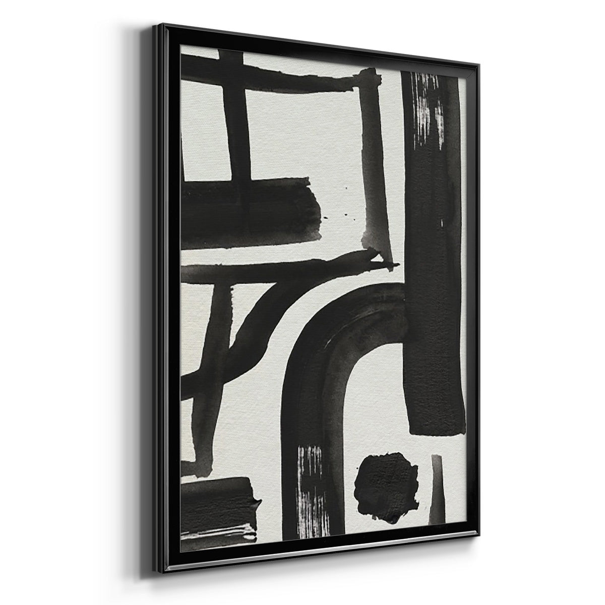 Inkwell Intersect I - Modern Framed Canvas Print