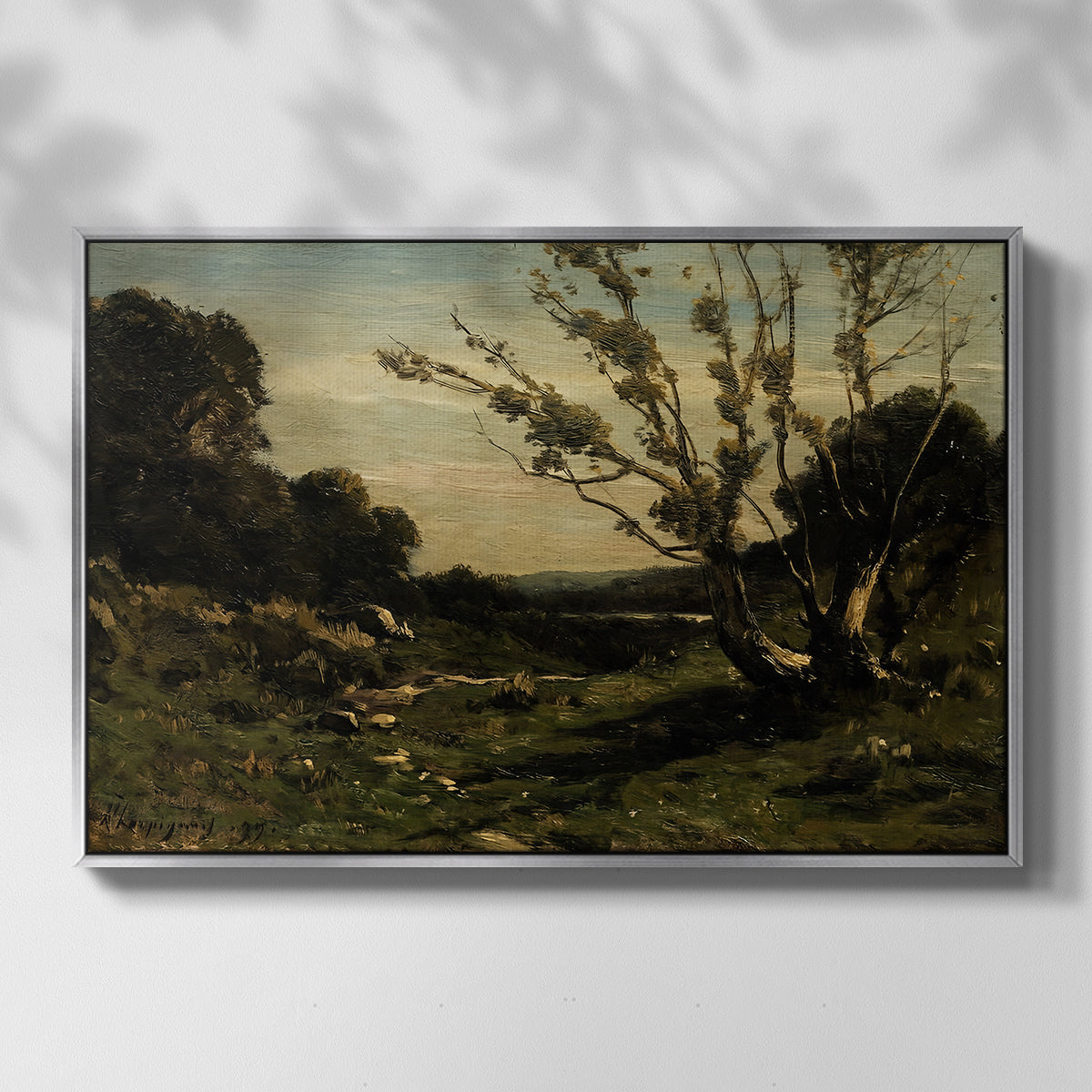 Morning in the Nievre, 1877 - Floater Framed Canvas Print
