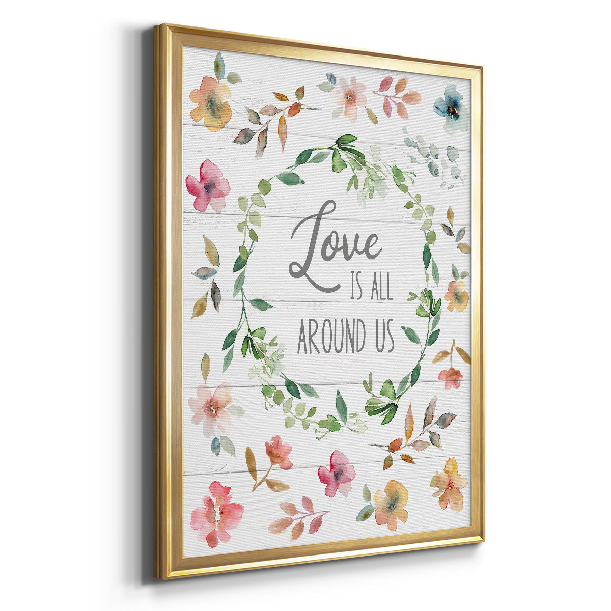 Love is All Around Us - Modern Framed Canvas Print