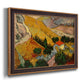 Valley With Ploughman Seen from Above - Ornate Framed Canvas Print