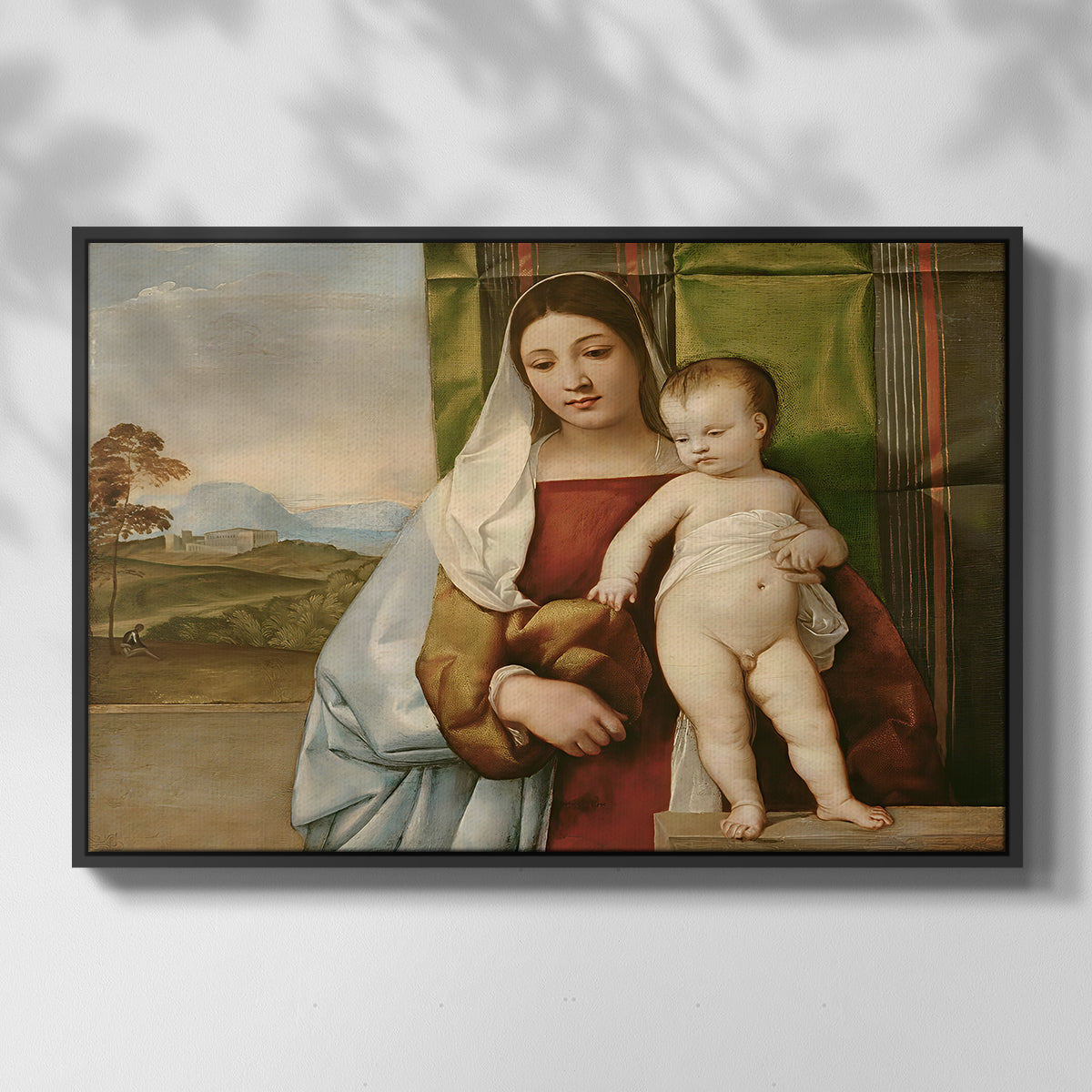 The Gypsy Madonna (La Zingarella), c. 1510-1511 - Floater Framed Canvas Print