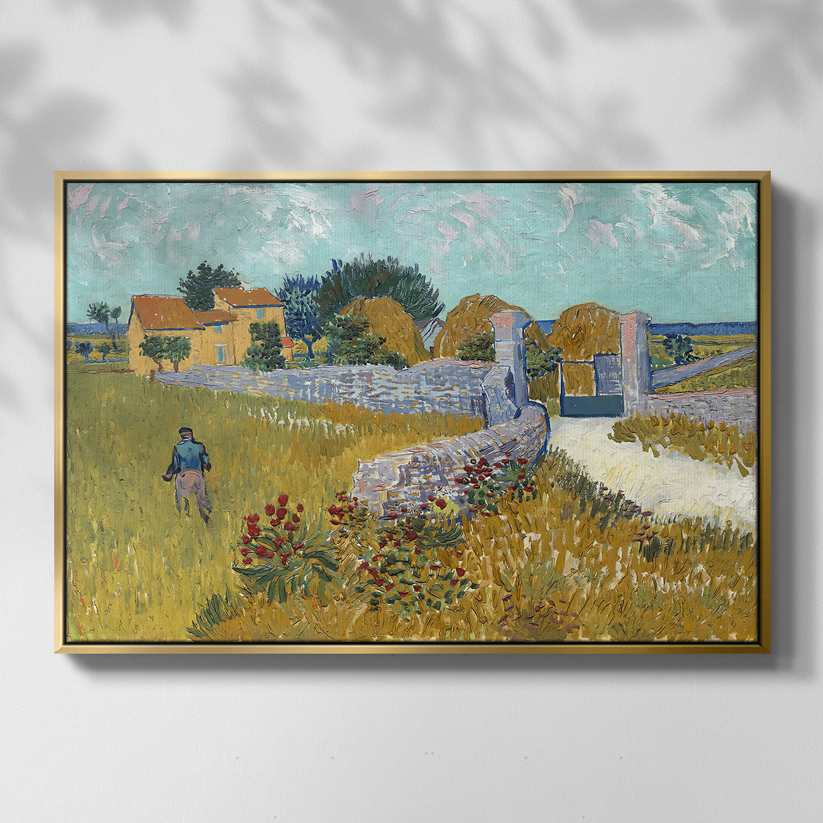 Farmhouse in Provence, 1888 - Floater Framed Canvas Print