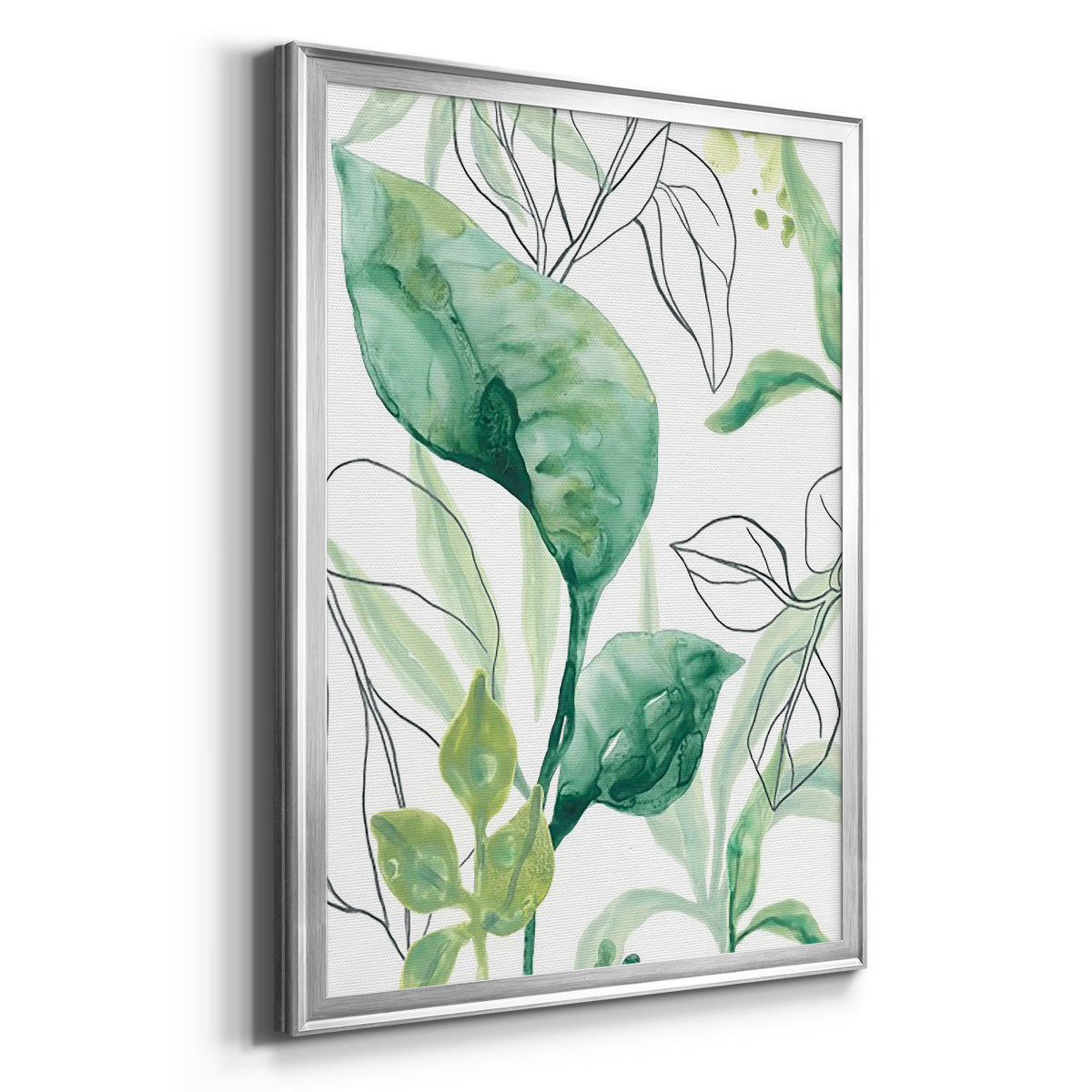 Tropical Palm Chorus I - Modern Framed Canvas Print