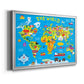 World Map Premium Classic Framed Canvas - Ready to Hang