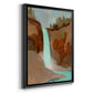 Turquoise Falls I - Modern Framed Canvas Print