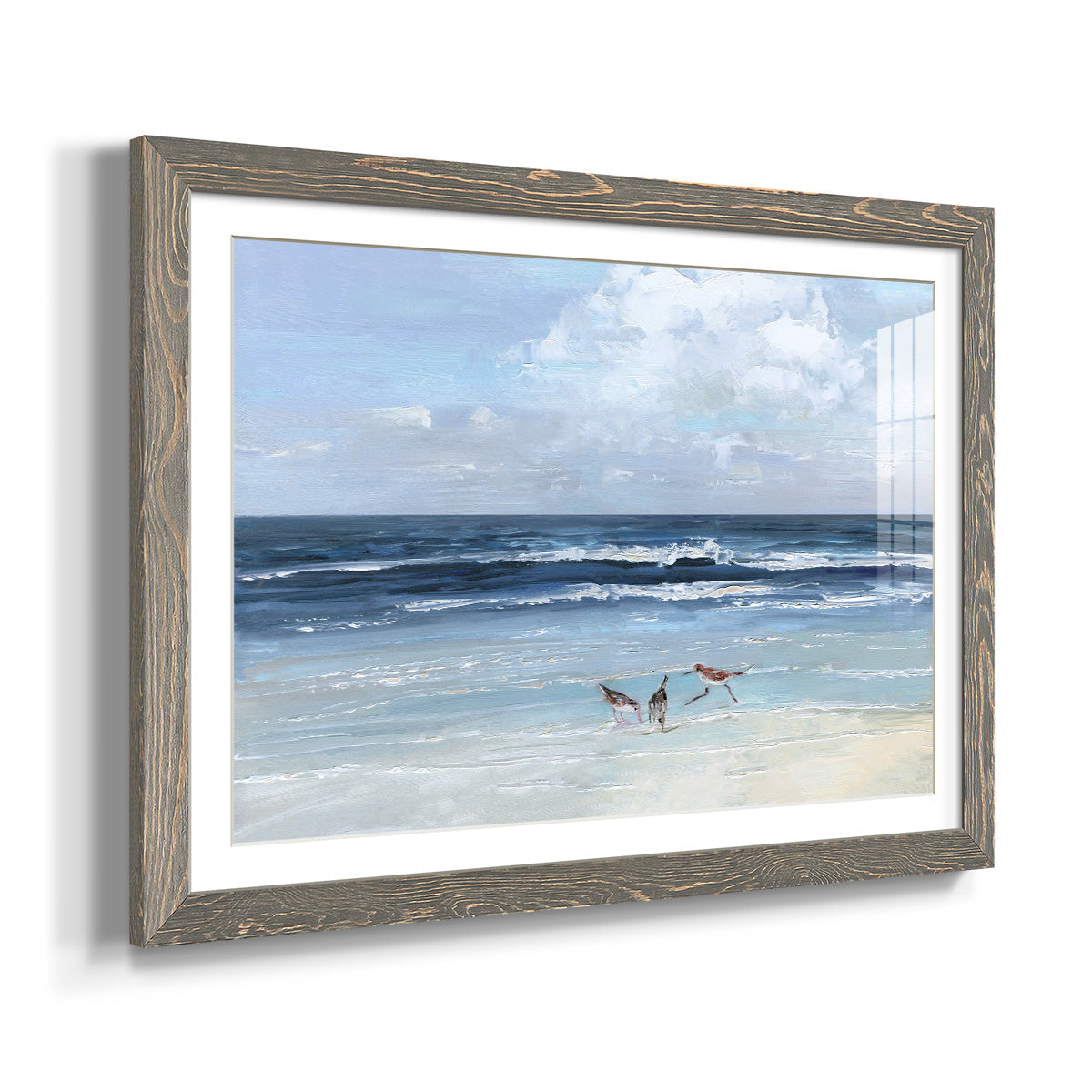 Beach Trio - Barnwood Framed Art Print
