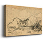 Hatched Horizon II - Canvas Art Print