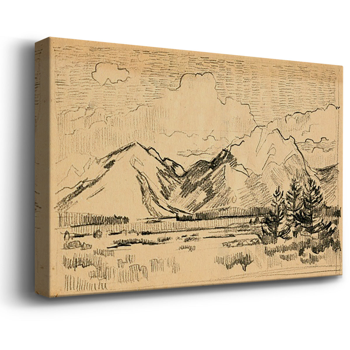 Hatched Horizon II - Canvas Art Print