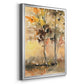 Fall Foliage Watercolor II - Modern Framed Canvas Print