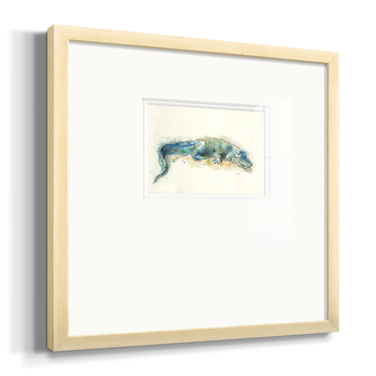 Alligator Premium Framed Print Double Matboard