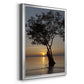 Sunset Silhouette - Modern Framed Canvas Print