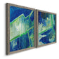 Geometric in Cool V - Premium Framed Canvas 2 Piece Set - Ready to Hang