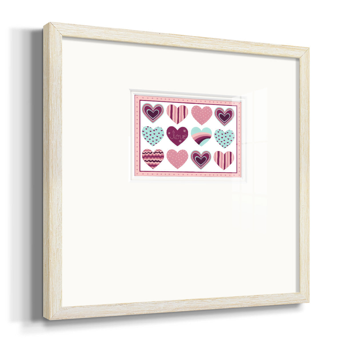 Sweet Valentine Collection A - Double Matboard Framed Print