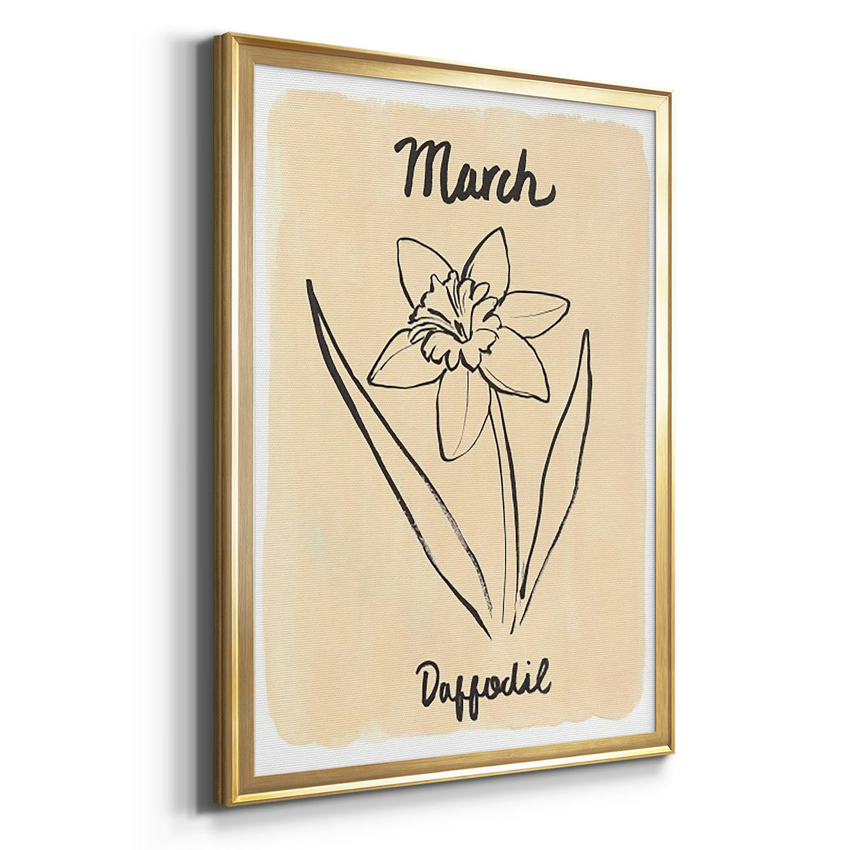 Birth Month III - Modern Framed Canvas Print