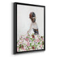 Beautiful Floral Contemplation II - Modern Framed Canvas Print