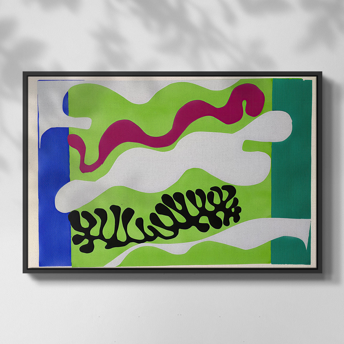 The Lagoon (Le lagon), from Jazz, 1947 - Floater Framed Canvas Print