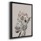 Peek A Boo Giraffe I - Modern Framed Canvas Print