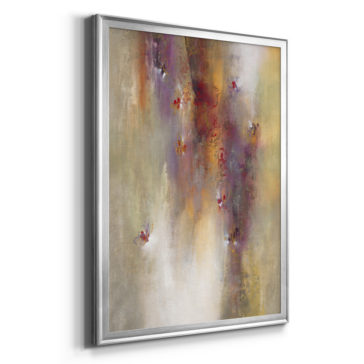 Scarlet Summer - Modern Framed Canvas Print