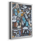 California Beach Blue Glass - Modern Framed Canvas Print