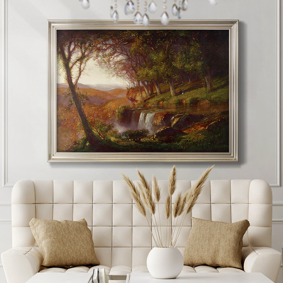 Falling Spring - Ornate Framed Canvas Print