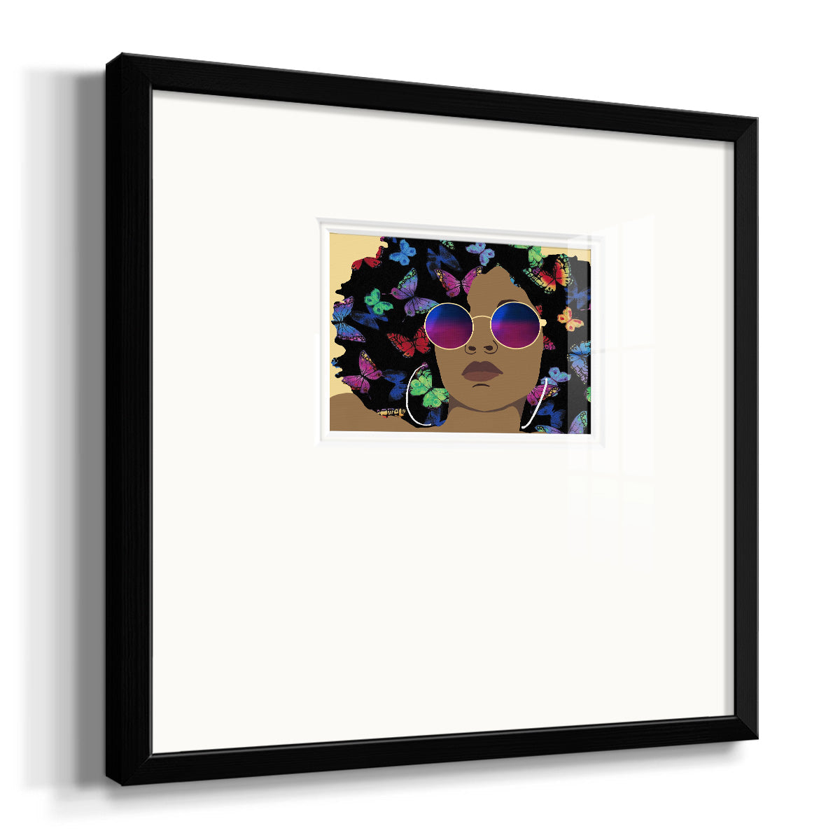 Butterfly Diva I Premium Framed Print Double Matboard