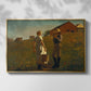 A Temperance Meeting, 1874 - Floater Framed Canvas Print