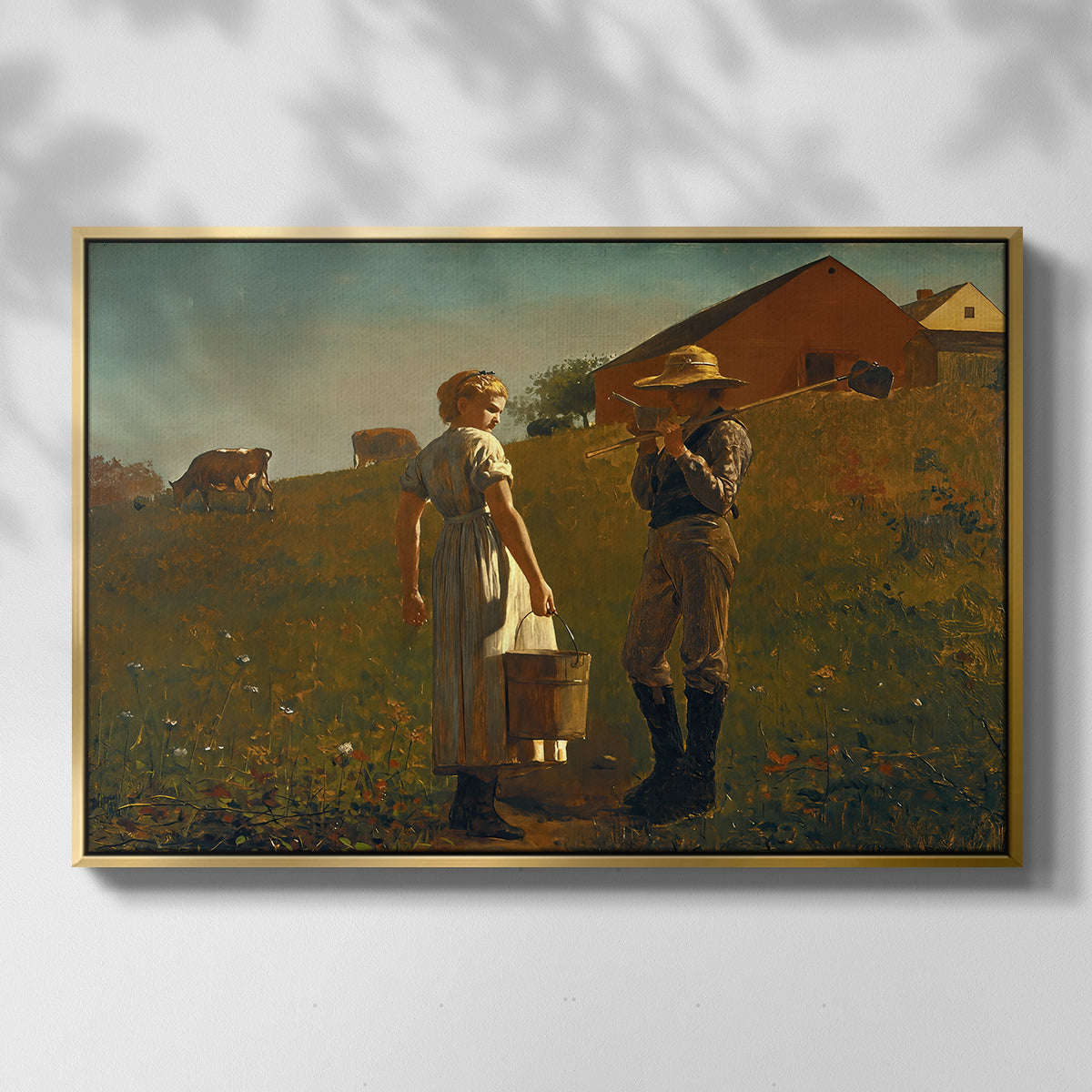 A Temperance Meeting, 1874 - Floater Framed Canvas Print