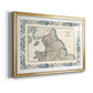 Bordered Map of England & Wales Premium Framed Print - Ready to Hang