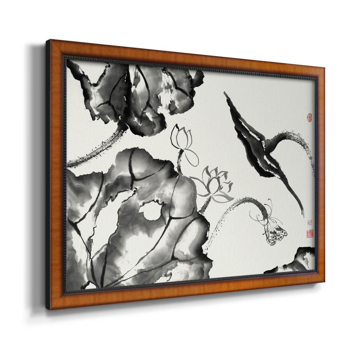 Lotus Study II Premium Framed Canvas- Ready to Hang